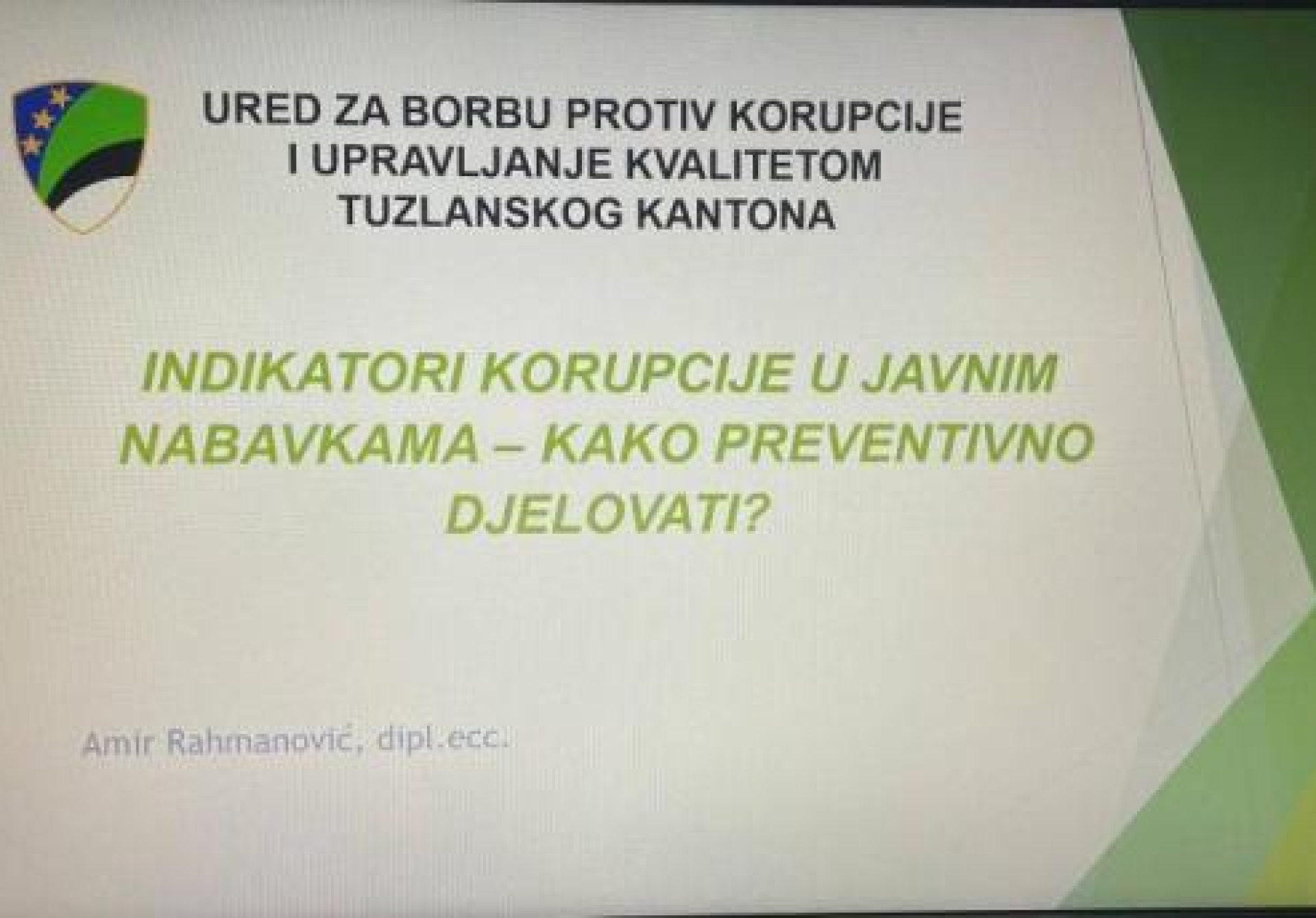 Održana obuka "Indikatori korupcije u javnim nabavkama - kako preventivno djelovati?"