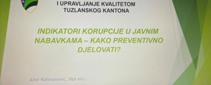 Održana obuka "Indikatori korupcije u javnim nabavkama - kako preventivno djelovati?"